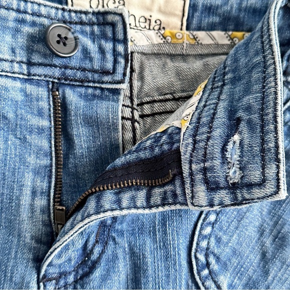 Bica Cheia Jeans Women's 32 Vintage Y2K Retro Style Blue Denim Flare Wide Leg - Picture 7 of 14